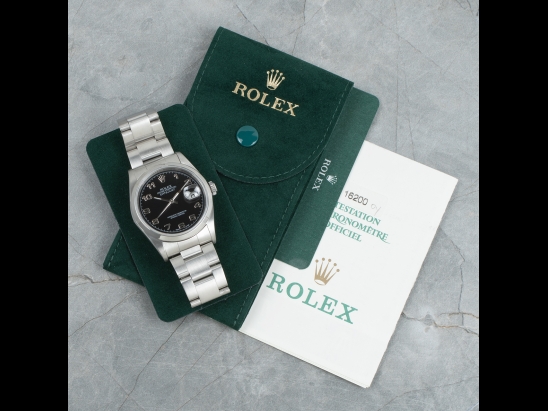 Rolex Datejust 36 Oyster Nero Royal Black Onyx Arabic Dial - Rolex Gu 16200 